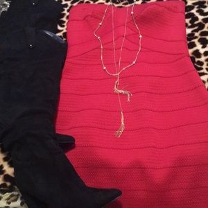 Express red mini dress